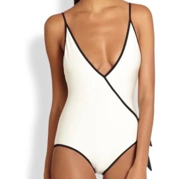 NWT Marc By Marc Jacobs Black and White One-Piece Woodward Maillot Swimsuit - Picture 1 of 4